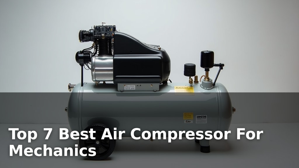 Top 7 Best Air Compressor For Mechanics