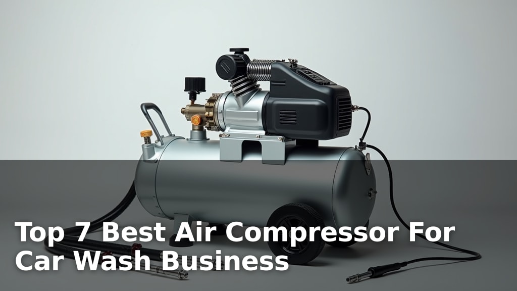 Top 7 Best Air Compressor For Car Wash Business