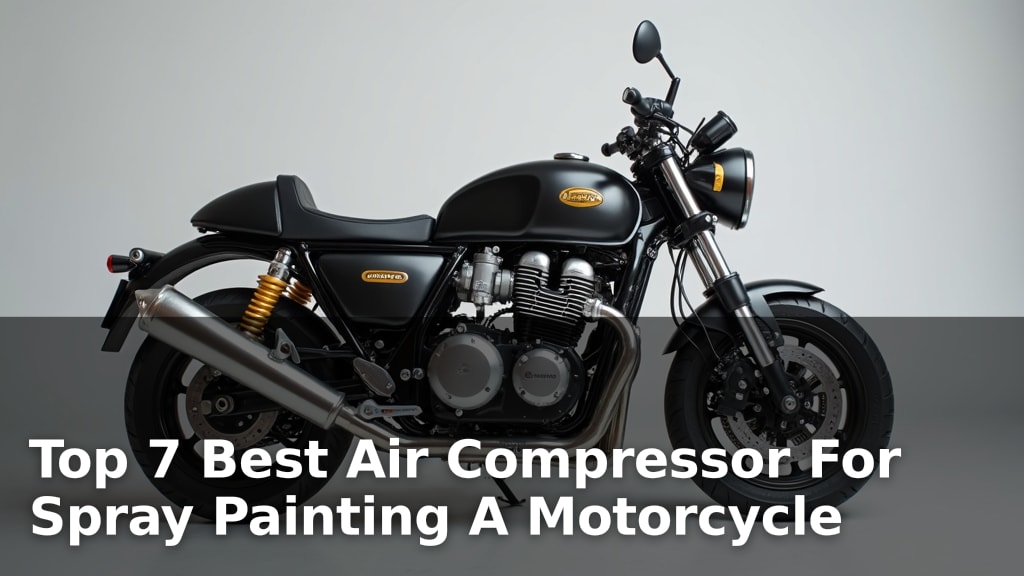 Top 7 Best Air Compressor For Spray Painting A Motorcycle