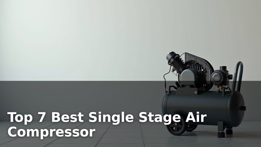 Top 7 Best Single Stage Air Compressor