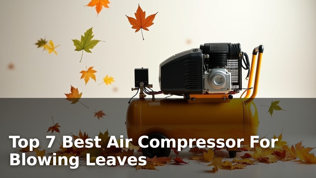 Top 7 Best Air Compressor For Blowing Leaves