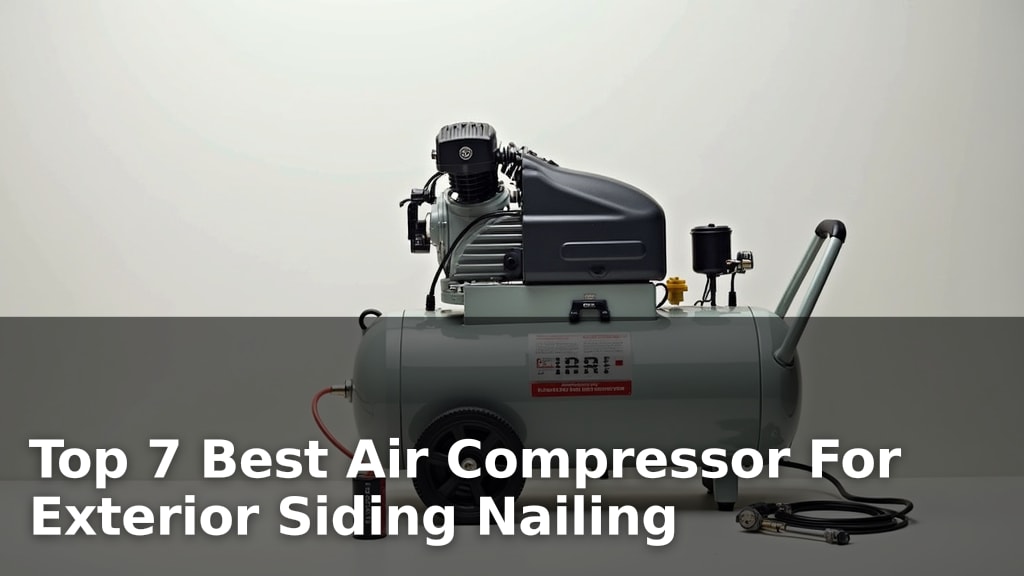 Top 7 Best Air Compressor For Exterior Siding Nailing