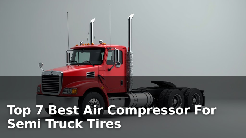 Top 7 Best Air Compressor For Semi Truck Tires