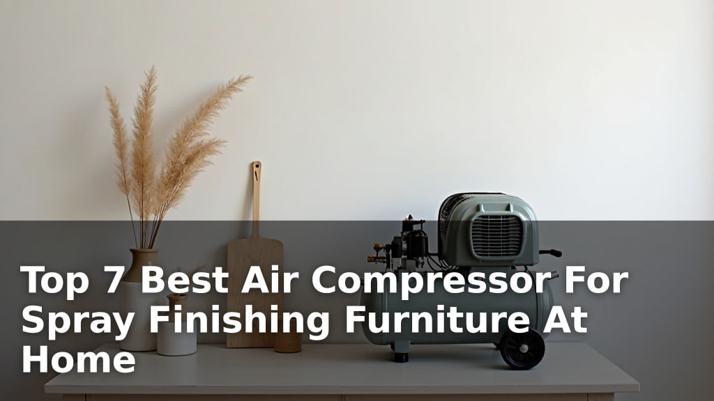 Top 7 Best Air Compressor For Spray Finishing Furniture At Home